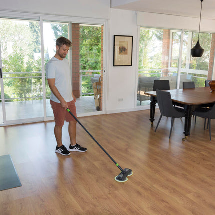 Mopa Giratoria Cyclonic Mop que limpia, seca y pule en un solo paso
