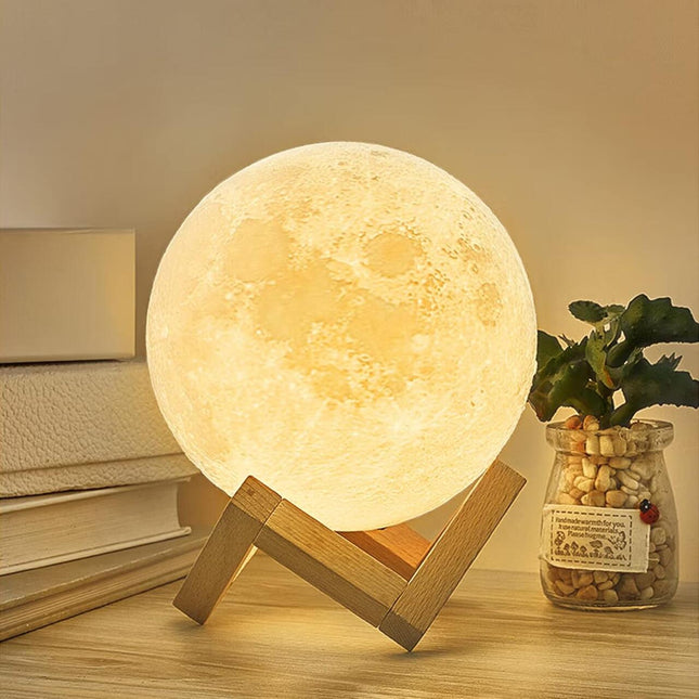 Lámpara Luna 16 Colores con Mando Distancia