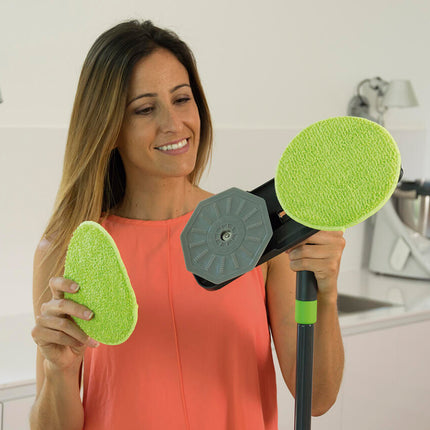 Mopa Giratoria Cyclonic Mop que limpia, seca y pule en un solo paso