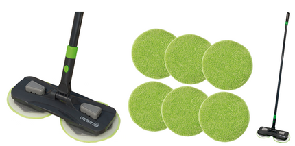 Mopa Giratoria Cyclonic Mop que limpia, seca y pule en un solo paso